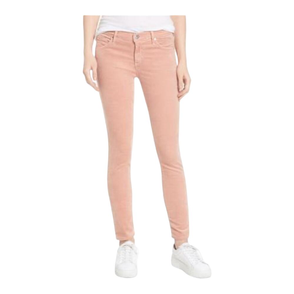 AG Adriano Goldschmied jeans super skinny velvet leggings rose size 28